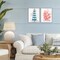 Stupell Industries Beach Umbrella & Coral Branch 2pc Framed Giclee Set, design by Matthew Piotrowicz
